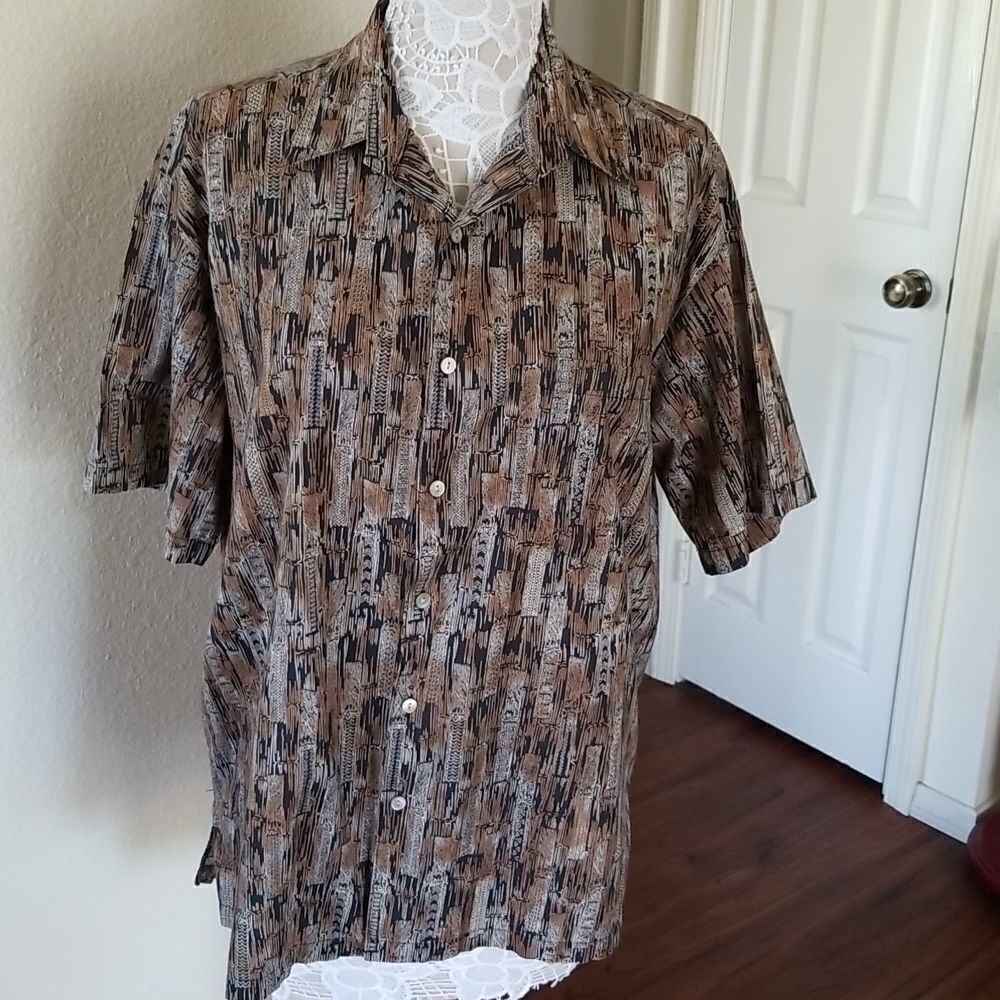 Tori Richard Retro MCM Vibe Aloha Button Down Shirt Size Medium